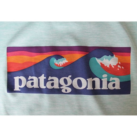 Patagonia Long Sleeved Capilene Cool Daily Graphic Shirt Green Boardshort - Picture 6 of 9